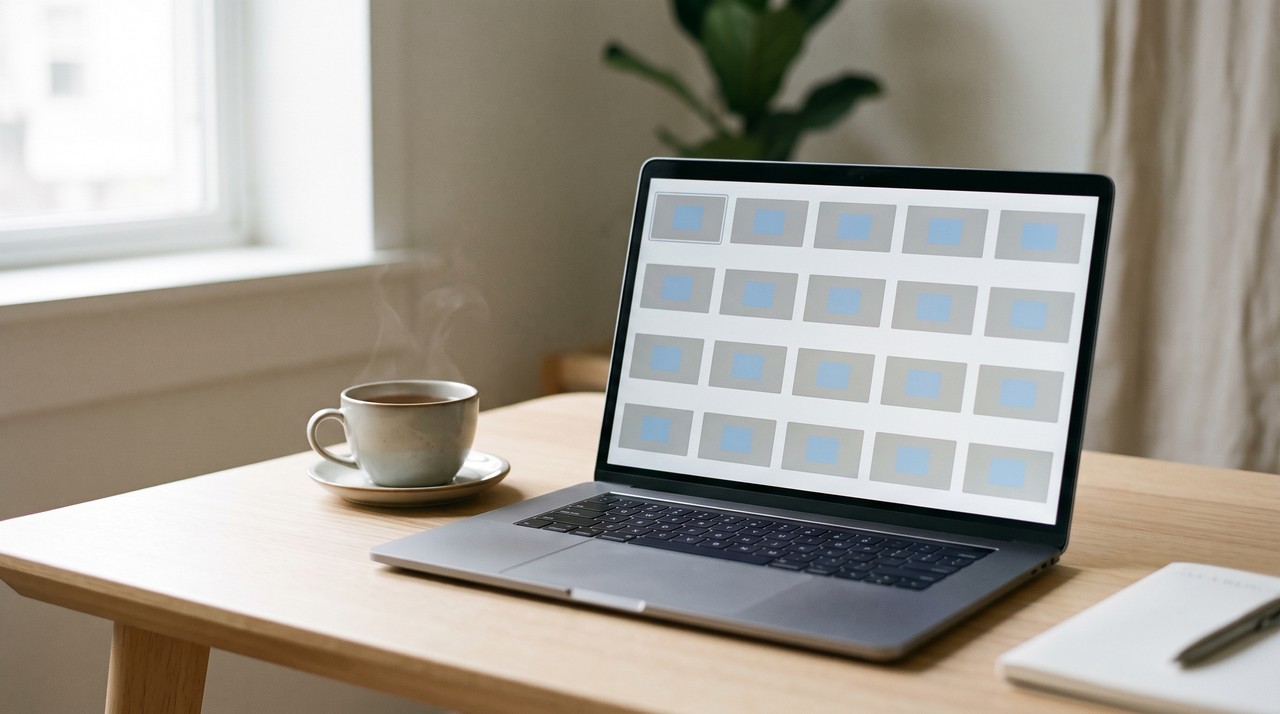 A folder of saved video frames on a laptop, ready for an AI to read the screen text